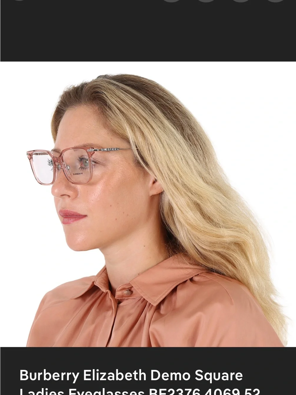 New Old Stock Burberry BE2376 4069 Blush Pink Square Optical Frames